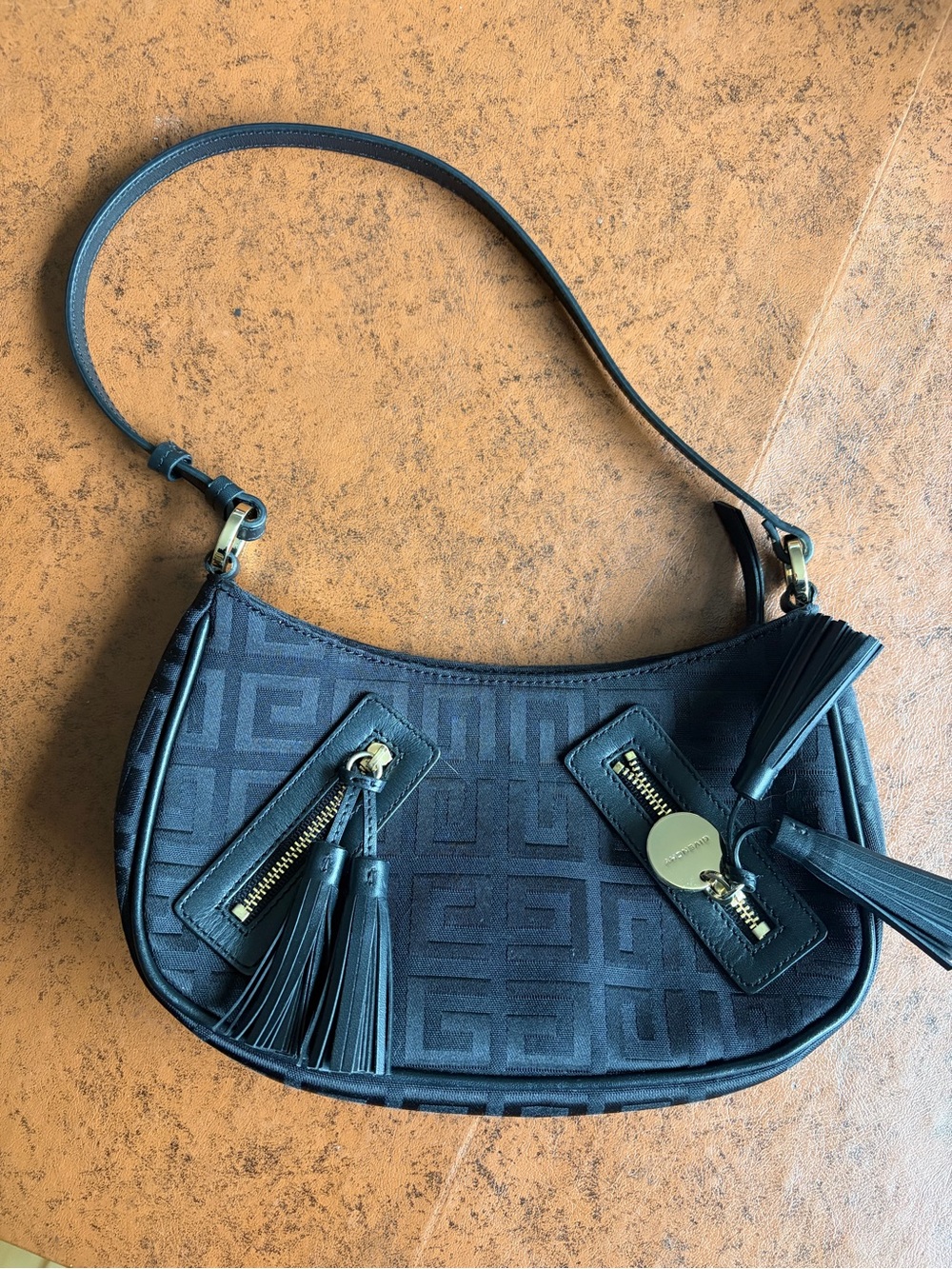 Givenchy Monogram Shoulder Bag with Tassel Accents